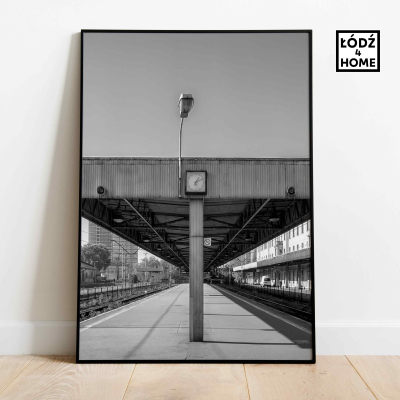 Plakat Łódź - stary dworzec Łódź Fabryczna